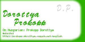 dorottya prokopp business card